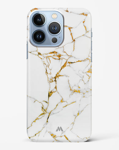 Calacatta White Marble Hard Case Phone Cover-(Apple)