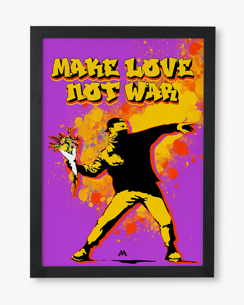 Love and not war art poster myxtur