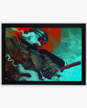 Samurai Fantasy Art-Katana Carnage Art Poster