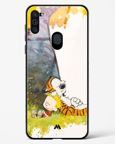 Calvin Hobbes Under Tree Glass Case Phone Cover-(Samsung)