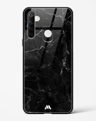 Marquina Black Marble Glass Case Phone Cover-(Realme)