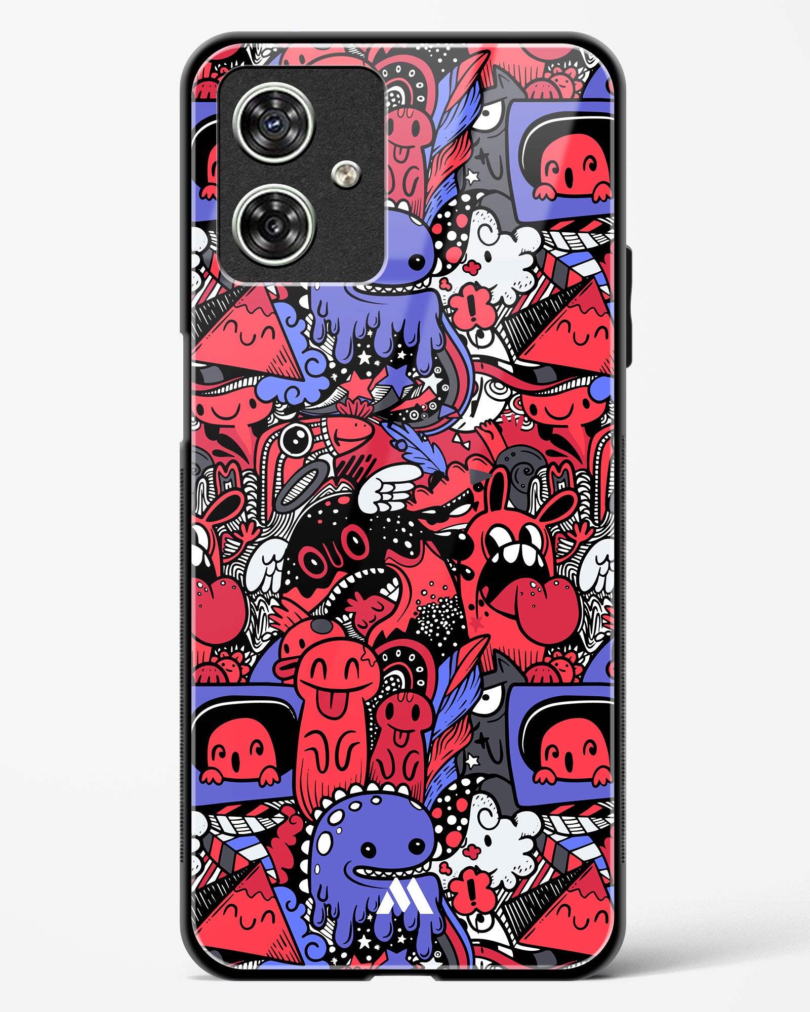 Playful Monster Doodles Motorola Glass Case Myxtur