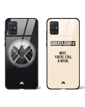 Abracadabra Bitch SHIELD Glass Case Phone Cover Combo-(Samsung)