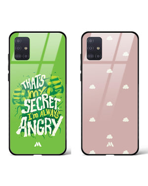 Rain Clouds Hulk Angry Glass Case Phone Cover Combo-(Samsung)