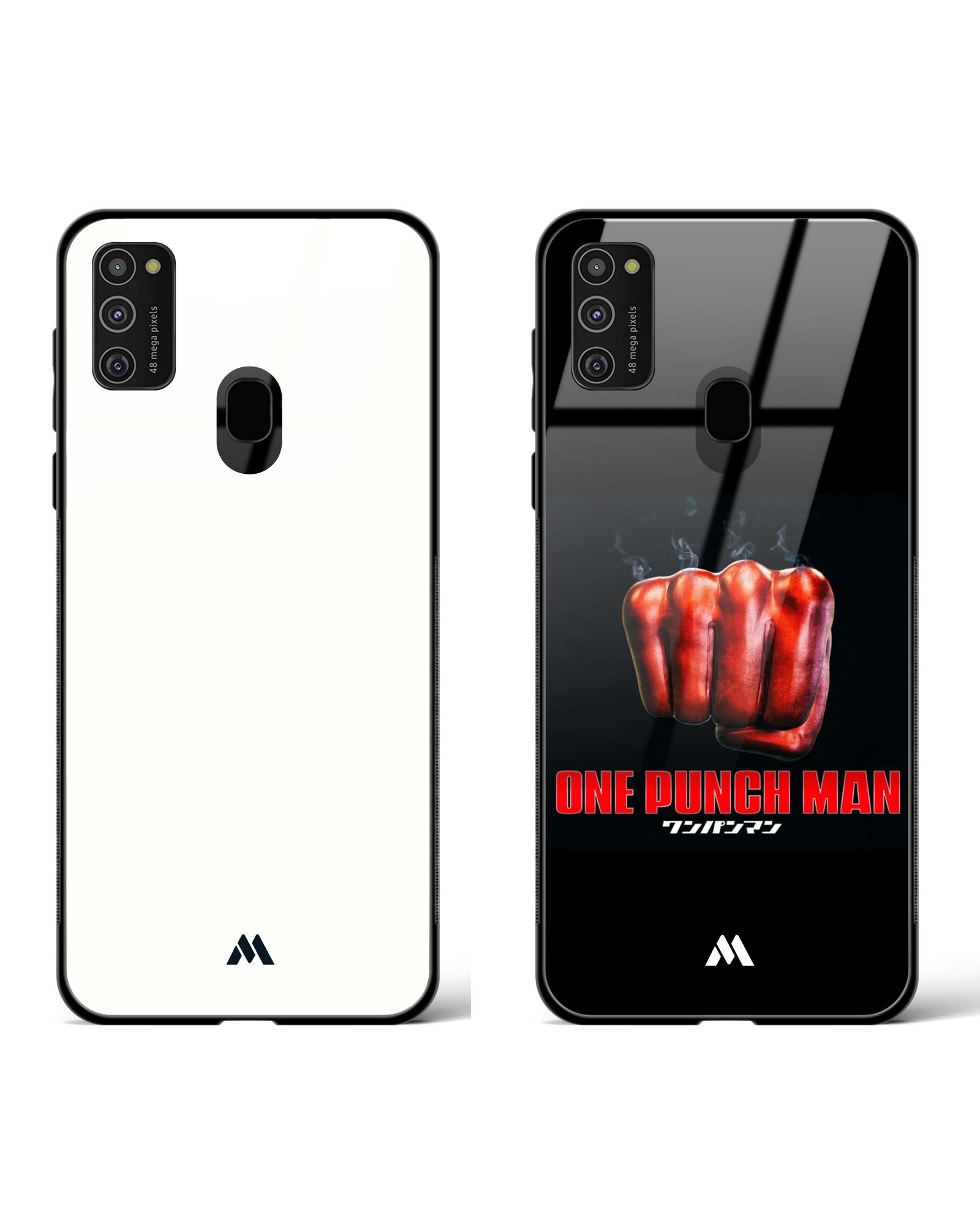 White Vanilla One Punch Man Glass Case Phone Cover Combo-(Samsung