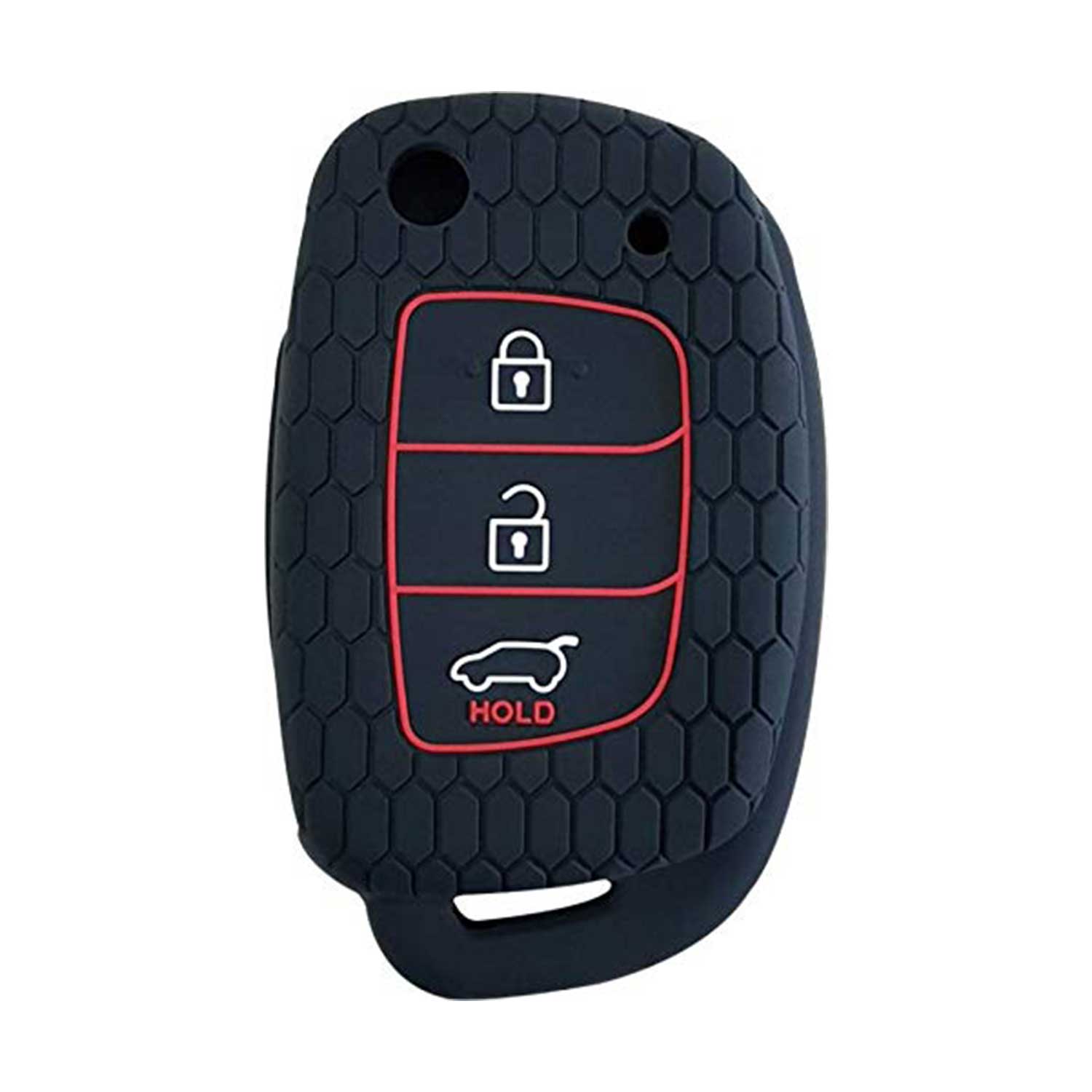 Keycare® Silicone Key Cover for Hyundai Grand i10 Nios with flip Key  (Black) : : Car & Motorbike