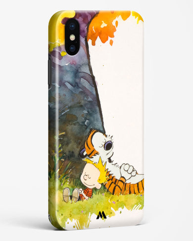 Calvin Hobbes Under Tree Hard Case Phone Cover-(Apple)