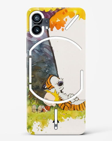 Calvin Hobbes Under Tree Hard Case Phone Cover-(Nothing)