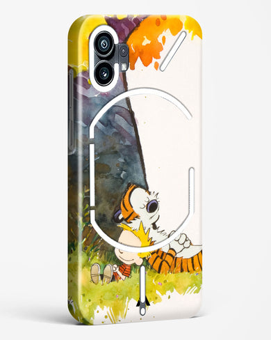 Calvin Hobbes Under Tree Hard Case Phone Cover-(Nothing)