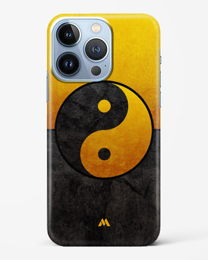 Yin Yang in Gold Hard Case Phone Cover (Apple)