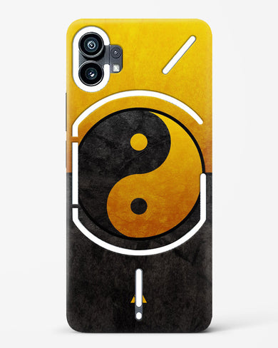 Yin Yang in Gold Hard Case Phone Cover-(Nothing)