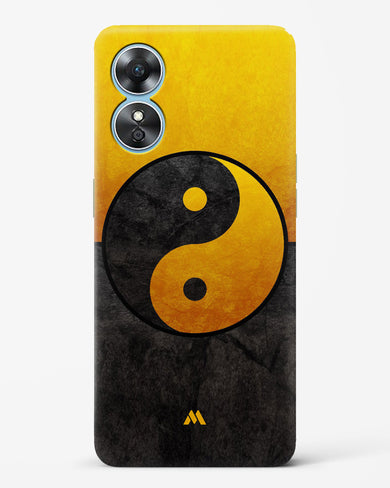 Yin Yang in Gold Hard Case Phone Cover-(Oppo)