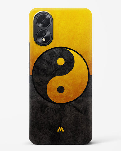 Yin Yang in Gold Hard Case Phone Cover-(Oppo)