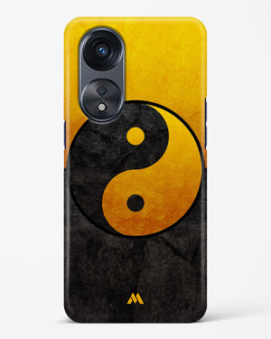 Yin Yang in Gold Hard Case Phone Cover (Oppo)
