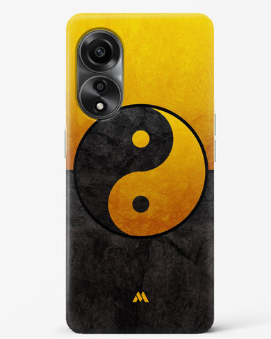Yin Yang in Gold Hard Case Phone Cover (Oppo)