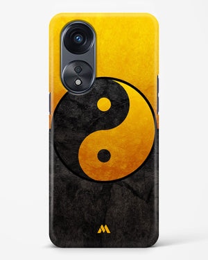 Yin Yang in Gold Hard Case Phone Cover-(Oppo)