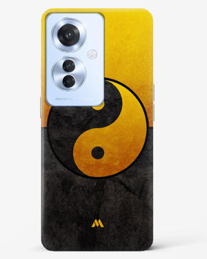 Yin Yang in Gold Hard Case Phone Cover (Oppo)