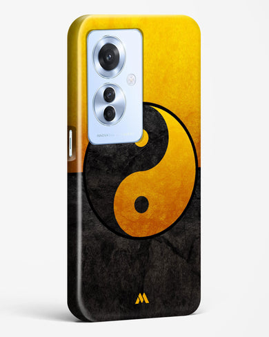 Yin Yang in Gold Hard Case Phone Cover (Oppo)