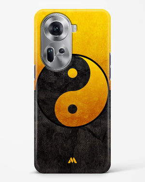 Yin Yang in Gold Hard Case Phone Cover (Oppo)