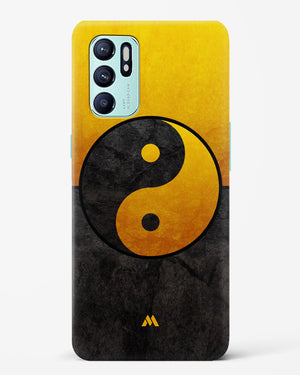 Yin Yang in Gold Hard Case Phone Cover (Oppo)