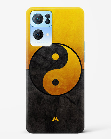 Yin Yang in Gold Hard Case Phone Cover-(Oppo)