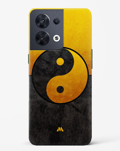 Yin Yang in Gold Hard Case Phone Cover-(Oppo)