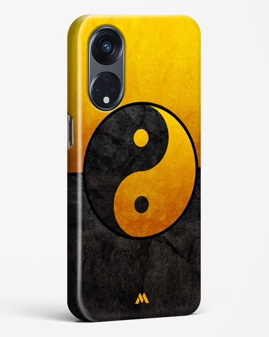 Yin Yang in Gold Hard Case Phone Cover-(Oppo)