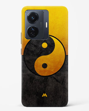 Yin Yang in Gold Hard Case Phone Cover (Vivo)