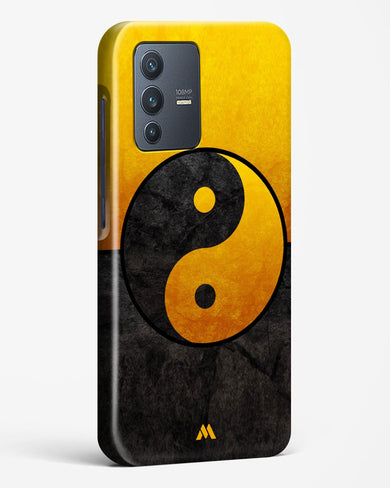 Yin Yang in Gold Hard Case Phone Cover-(Vivo)