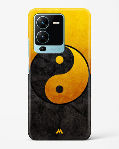 Yin Yang in Gold Hard Case Phone Cover-(Vivo)