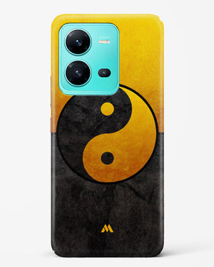 Yin Yang in Gold Hard Case Phone Cover (Vivo)