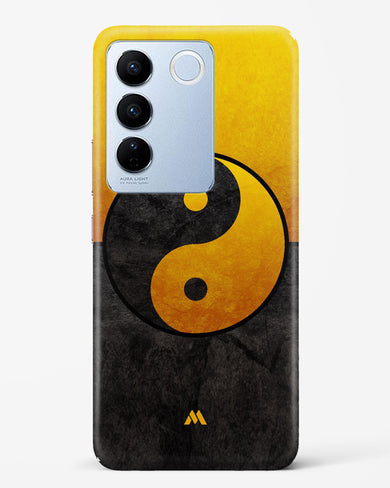 Yin Yang in Gold Hard Case Phone Cover-(Vivo)