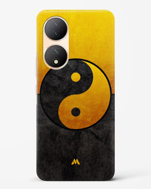 Yin Yang in Gold Hard Case Phone Cover (Vivo)