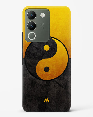 Yin Yang in Gold Hard Case Phone Cover-(Vivo)