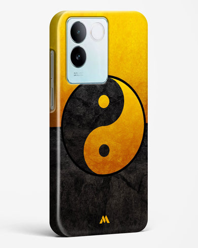 Yin Yang in Gold Hard Case Phone Cover (Vivo)