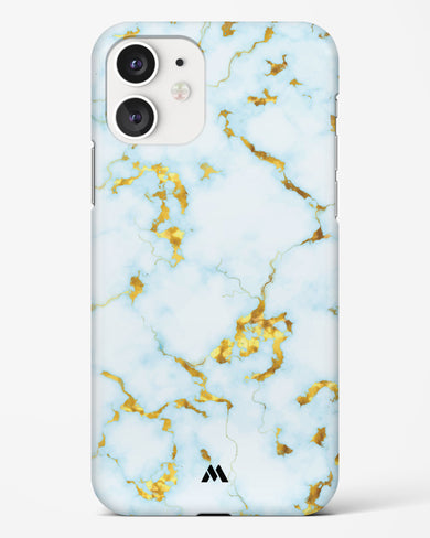 White Gold Marble Hard Case Phone Cover-(Apple)