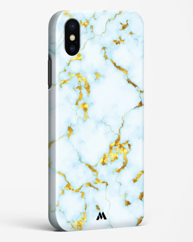 White Gold Marble Hard Case Phone Cover-(Apple)