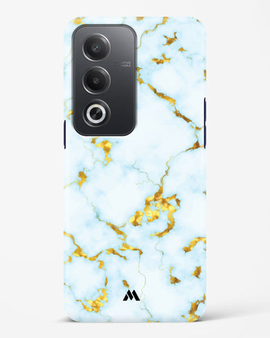 White Gold Marble Hard Case Phone Cover (Oppo)
