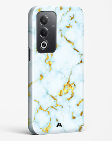 White Gold Marble Hard Case Phone Cover (Oppo)