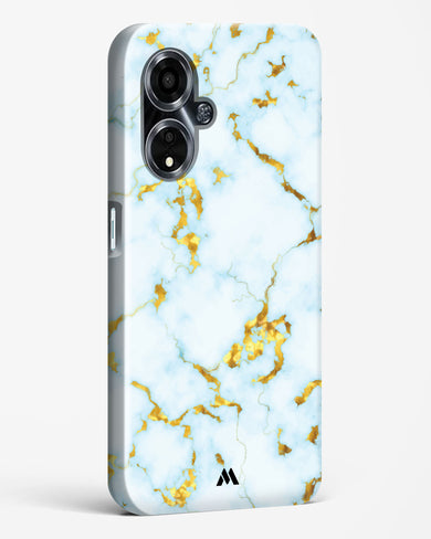 White Gold Marble Hard Case Phone Cover (Oppo)