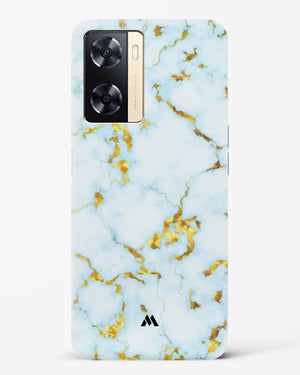 White Gold Marble Hard Case Phone Cover-(Oppo)