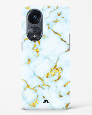 White Gold Marble Hard Case Phone Cover-(Oppo)