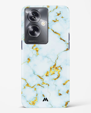 White Gold Marble Hard Case Phone Cover (Oppo)
