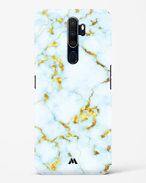 White Gold Marble Hard Case Phone Cover-(Oppo)