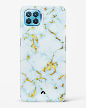 White Gold Marble Hard Case Phone Cover-(Oppo)