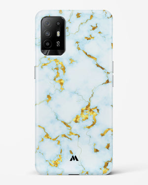 White Gold Marble Hard Case Phone Cover-(Oppo)