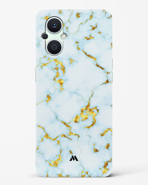 White Gold Marble Hard Case Phone Cover-(Oppo)