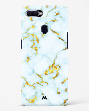 White Gold Marble Hard Case Phone Cover-(Oppo)