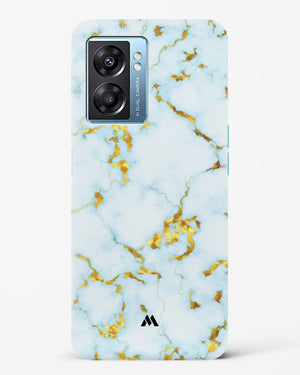 White Gold Marble Hard Case Phone Cover-(Oppo)