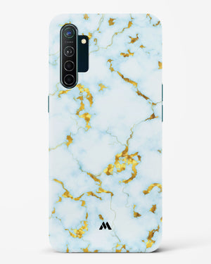 White Gold Marble Hard Case Phone Cover-(Oppo)